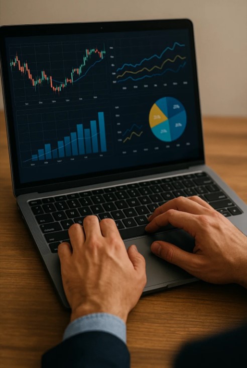 Análisis de datos en ordenador portátil